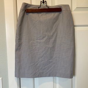 navy/white stripped skirt
